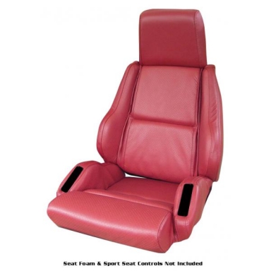 86-88 (ND) LEATHER SPORT SEAT COVERS (RED)