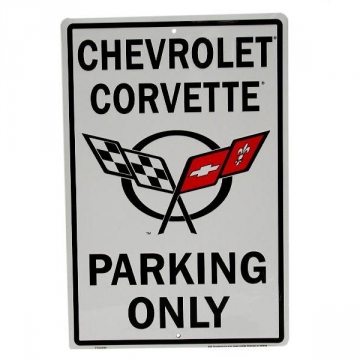 CHEVROLET CORVETTE PARKING ONLY SIGN