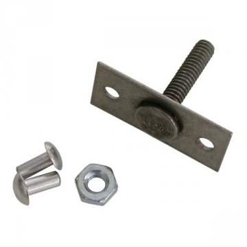 68-75 POSITIVE BATTERY CABLE T-BOLT W/NUT & RIVETS