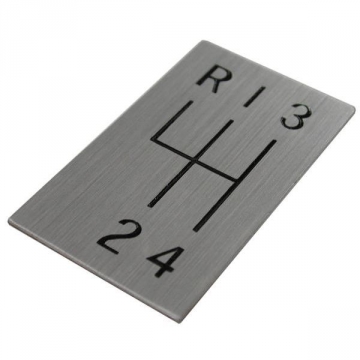 64-67 SHIFTER INDICATOR PLATE (4-SPEED)