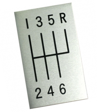 63-67 SHIFTER INDICATOR PLATE (6-SPEED)