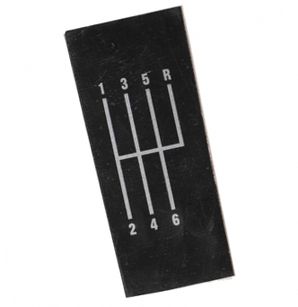 77-82 SHIFTER INDICATOR PLATE (6-SPEED)