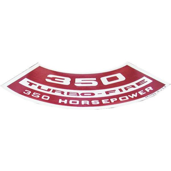 69-70 AIR CLEANER DECAL 350/350 HP | Volunteer Vette Corvette Parts