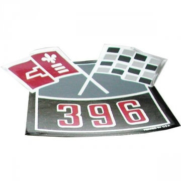 65 AIR CLEANER DECAL 396 CROSSFLAGS