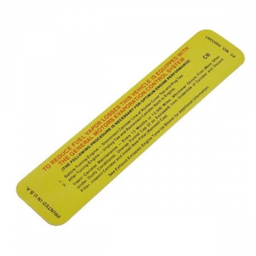 70-71 EMISSIONS -VAPOR CANNISTER DECAL (YELLOW)