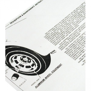 76-79 ALUMINUM WHEEL MAINTENANCE INSTRUCTIONS