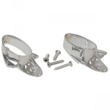 58-62 CHROME GRAB BAR END CAPS W/SCREWS (PR)