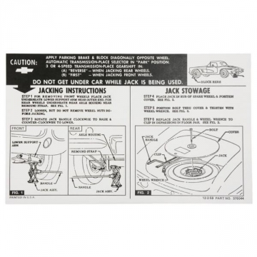 61-62 JACKING INSTRUCTIONS