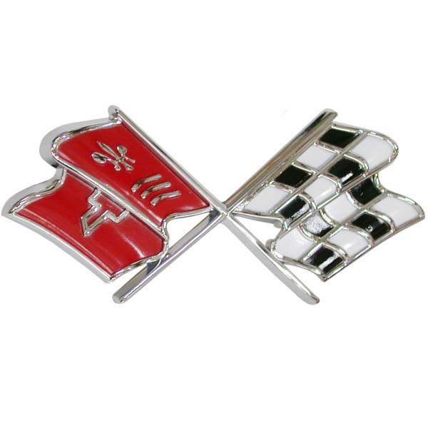 68-72 FRONT CROSS FLAGS EMBLEM (100% CORRECT) | Volunteer Vette ...