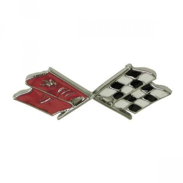 68 SHIFTER PLATE CROSS-FLAGS EMBLEM