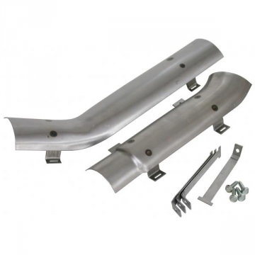 65-67 EXHAUST PIPE SHIELDS W/ STRAPS