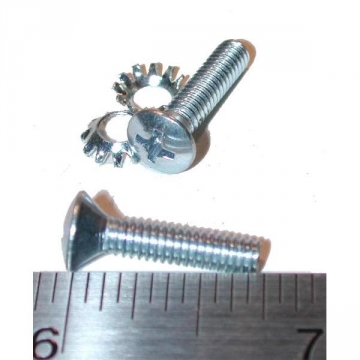 68-77 DOOR HANDLE RELEASE SCREW SET W/STAR WASHERS