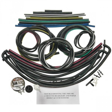 68 DELUXE HEADLAMP & WIPER DOOR VACUUM HOSE KIT