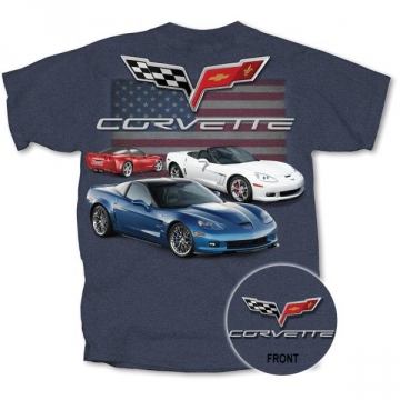 C6 RED, WHITE & BLUE CORVETTES (LARGE)