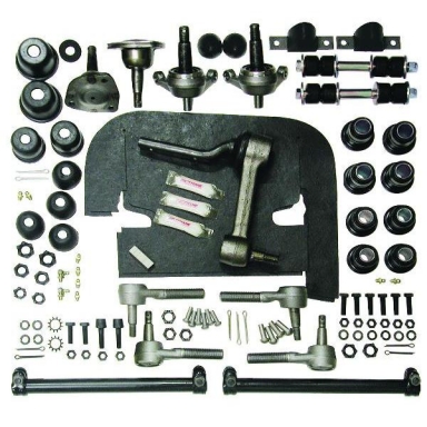 67 FRONT SUSPENSION  REBUILD KIT DELUXE - RUBBER