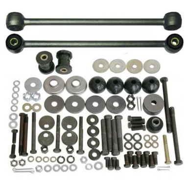 63-64 REAR SUSPENSION BUSHING/MOUNT COMBO KIT-POLY