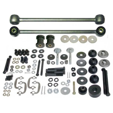 65-68 REAR SUSPENSION BUSHING/MOUNT COMBO KIT-POLY