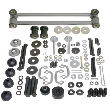 69-74 REAR SUSPENSION BUSHING/MOUNT COMBO KIT-POLY