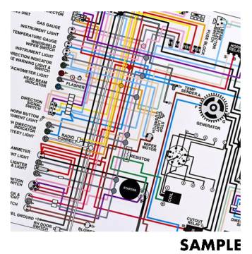 56-57 CORVETTE COLOR WIRING DIAGRAM  (18X24 INCH)