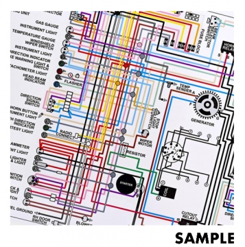 58-60 CORVETTE COLOR WIRING DIAGRAM  (18X24 INCH)